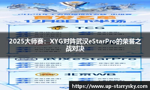 2025大师赛：XYG对阵武汉eStarPro的荣誉之战对决