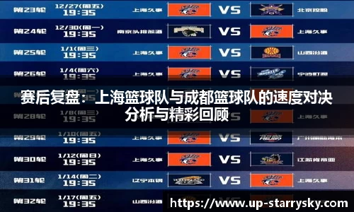 赛后复盘：上海篮球队与成都篮球队的速度对决分析与精彩回顾